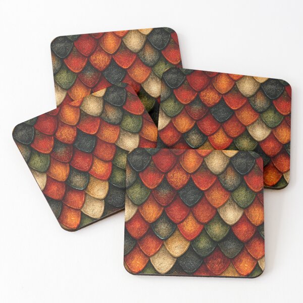 Item preview, Fiery Red and Orange Dragon Scales designed and sold by Piotrek0001.