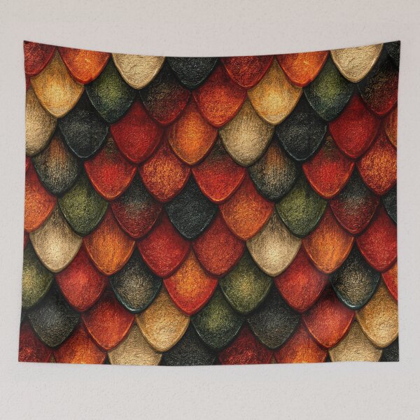 Item preview, Fiery Red and Orange Dragon Scales designed and sold by Piotrek0001.