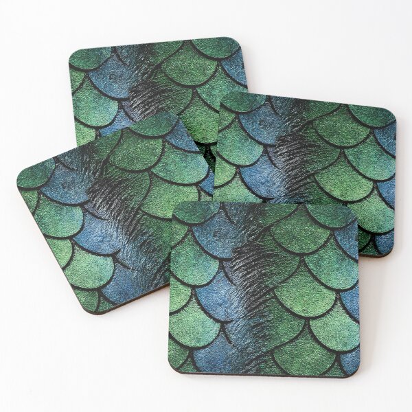 Item preview, Deep Forest Green Textured Fish Scales designed and sold by Piotrek0001.