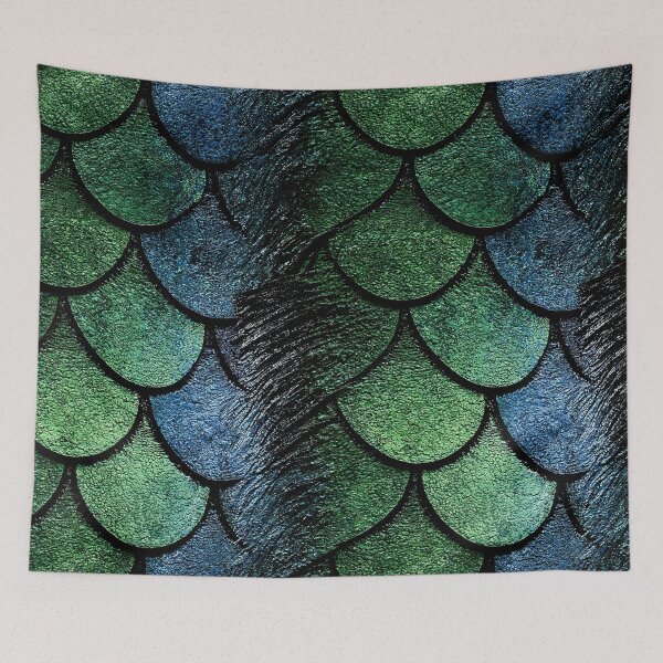 Item preview, Deep Forest Green Textured Fish Scales designed and sold by Piotrek0001.