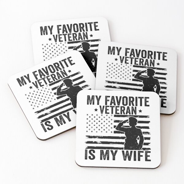 Item preview, My Favorite Veteran Is My Wife Funny Military Husband | Proud Military Spouse Gift | Patriotic Veteran Design designed and sold by 76Valeria.
