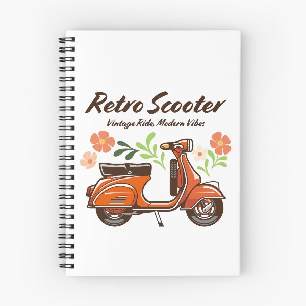 Item preview, Candy Color Retro Scooter - Vintage Motor Scooter Illustration_RED_WH designed and sold by AckeeWolf.