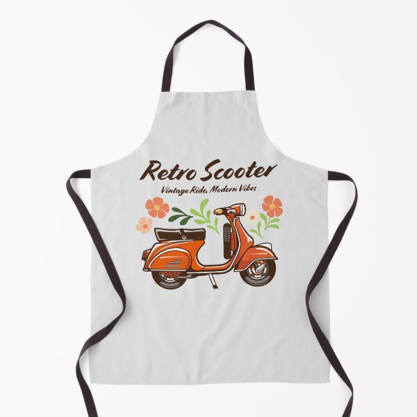 Item preview, Candy Color Retro Scooter - Vintage Motor Scooter Illustration_RED_WH designed and sold by AckeeWolf.
