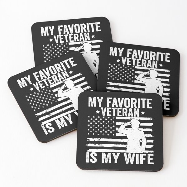 Item preview, My Favorite Veteran Is My Wife Funny Military Husband | Proud Military Spouse Gift | Patriotic Veteran Design designed and sold by 76Valeria.