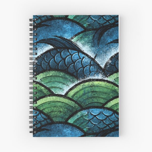 Item preview, Watercolor Green and Blue Sea Waves designed and sold by Piotrek0001.