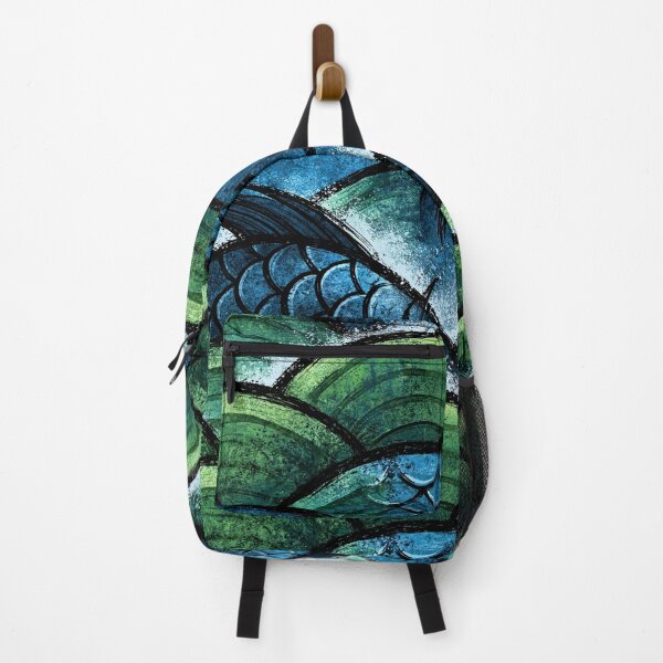 Item preview, Watercolor Green and Blue Sea Waves designed and sold by Piotrek0001.