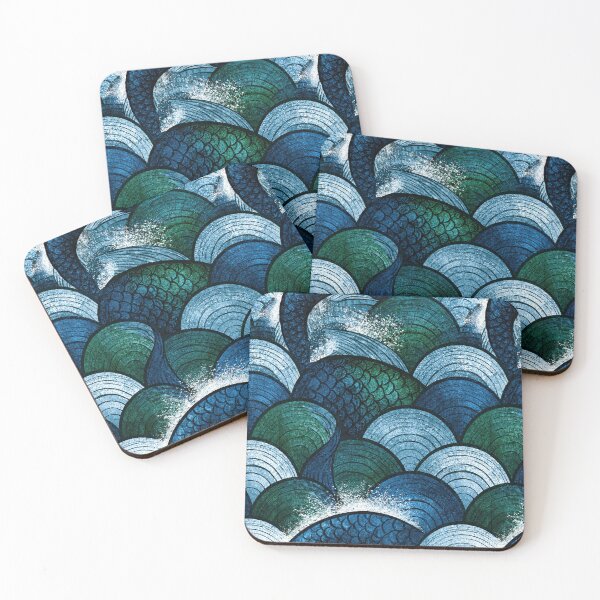 Item preview, Deep Blue Scalloped Mermaid Aesthetic designed and sold by Piotrek0001.