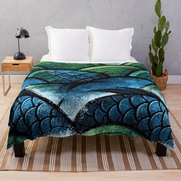 Item preview, Watercolor Green and Blue Sea Waves designed and sold by Piotrek0001.