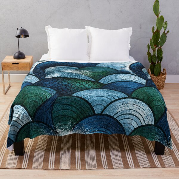 Item preview, Deep Blue Scalloped Mermaid Aesthetic designed and sold by Piotrek0001.