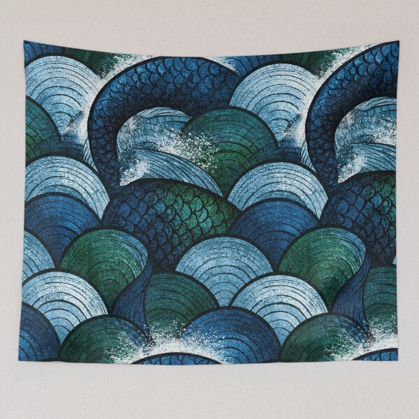 Item preview, Deep Blue Scalloped Mermaid Aesthetic designed and sold by Piotrek0001.