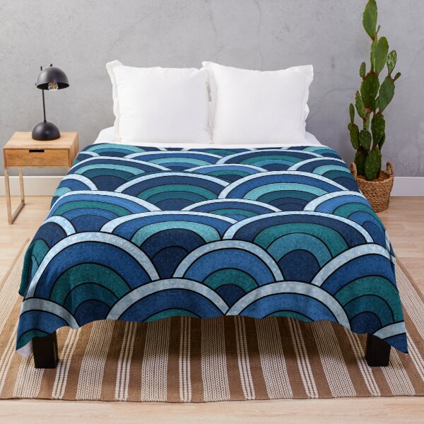 Item preview, Royal Blue Concentric Wave Abstract designed and sold by Piotrek0001.
