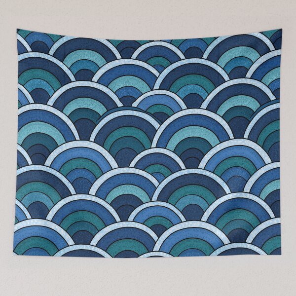 Item preview, Royal Blue Concentric Wave Abstract designed and sold by Piotrek0001.