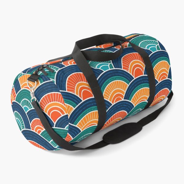 Item preview, Sunset Orange and Teal Japanese Waves designed and sold by Piotrek0001.