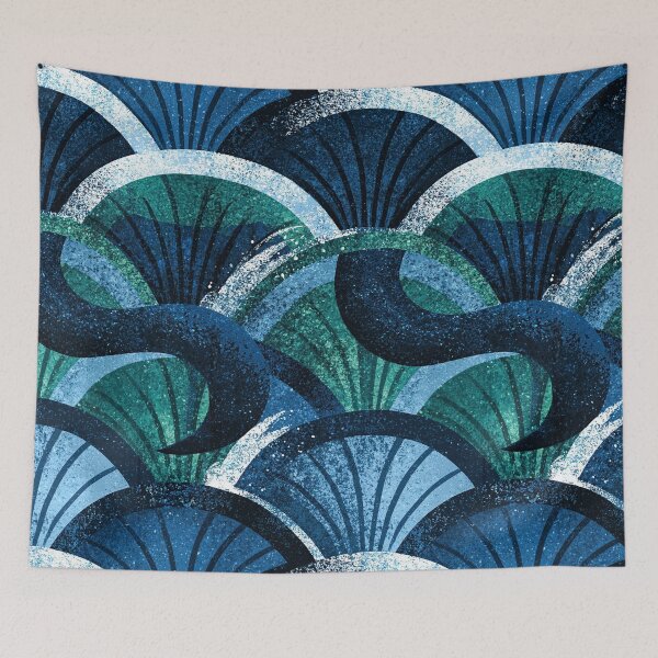 Item preview, Artistic Blue Teal Textured Ripples designed and sold by Piotrek0001.
