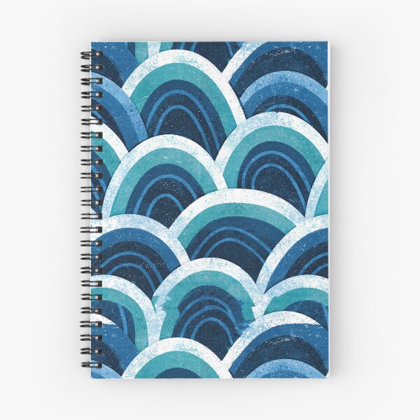Item preview, Azure Blue Watercolor Seigaiha Waves designed and sold by Piotrek0001.
