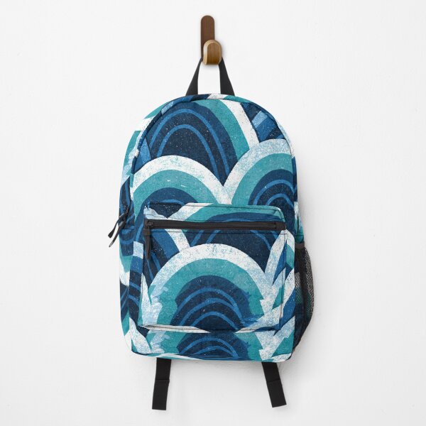 Item preview, Azure Blue Watercolor Seigaiha Waves designed and sold by Piotrek0001.