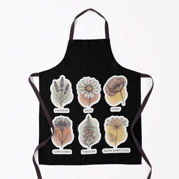 Item preview, Wildflower Botanical Chart Design - Lavender Daisy Poppy Cornflower Foxglove Field Guide Illustration designed and sold by WillCraftx.
