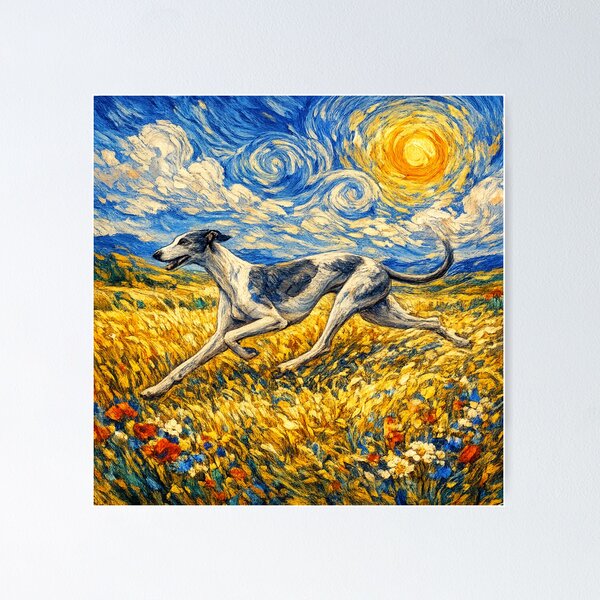 Item preview,  Greyhound Van Gogh Dog designed and sold by Petsthetic.