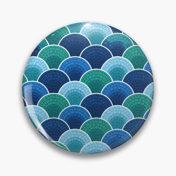 Item preview, Teal Mosaic Scalloped Scale Pattern designed and sold by Piotrek0001.