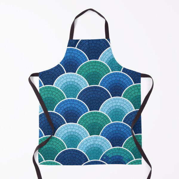 Item preview, Teal Mosaic Scalloped Scale Pattern designed and sold by Piotrek0001.