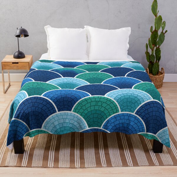 Item preview, Teal Mosaic Scalloped Scale Pattern designed and sold by Piotrek0001.
