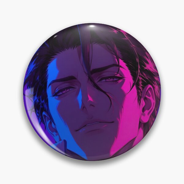 Item preview, Aizen | Neon Crimson Anime Villain Portrait | Dark Warrior Digital Art | Cyber Aesthetic Illustration designed and sold by Dyan4.