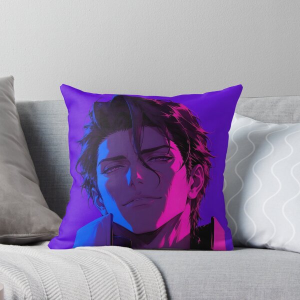 Item preview, Aizen | Neon Crimson Anime Villain Portrait | Dark Warrior Digital Art | Cyber Aesthetic Illustration designed and sold by Dyan4.