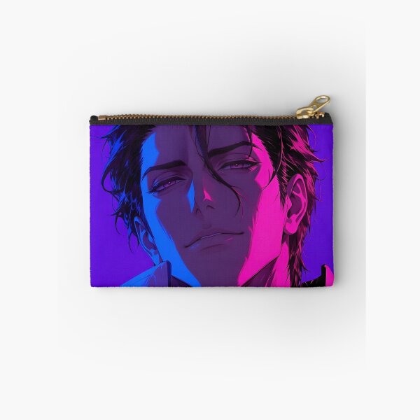 Item preview, Aizen | Neon Crimson Anime Villain Portrait | Dark Warrior Digital Art | Cyber Aesthetic Illustration designed and sold by Dyan4.