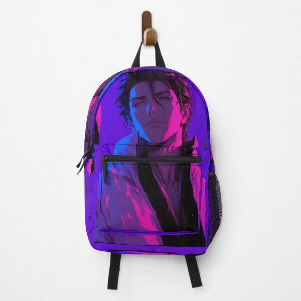 Item preview, Aizen | Neon Crimson Anime Villain Portrait | Dark Warrior Digital Art | Cyber Aesthetic Illustration designed and sold by Dyan4.
