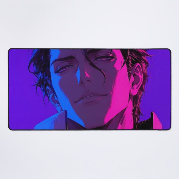 Item preview, Aizen | Neon Crimson Anime Villain Portrait | Dark Warrior Digital Art | Cyber Aesthetic Illustration designed and sold by Dyan4.