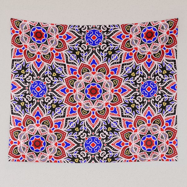 Item preview, Mexican Tile Pattern Art In Red, Blue, White designed and sold by DEC02.