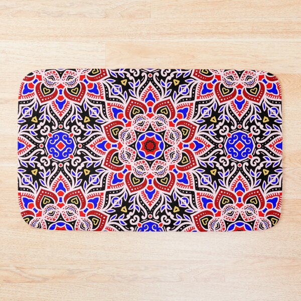 Item preview, Mexican Tile Pattern Art In Red, Blue, White designed and sold by DEC02.