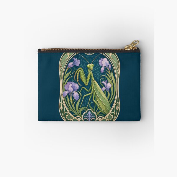 Item preview, Elegant Praying Mantis Iris Art Nouveau Insect designed and sold by AntiqueImages.