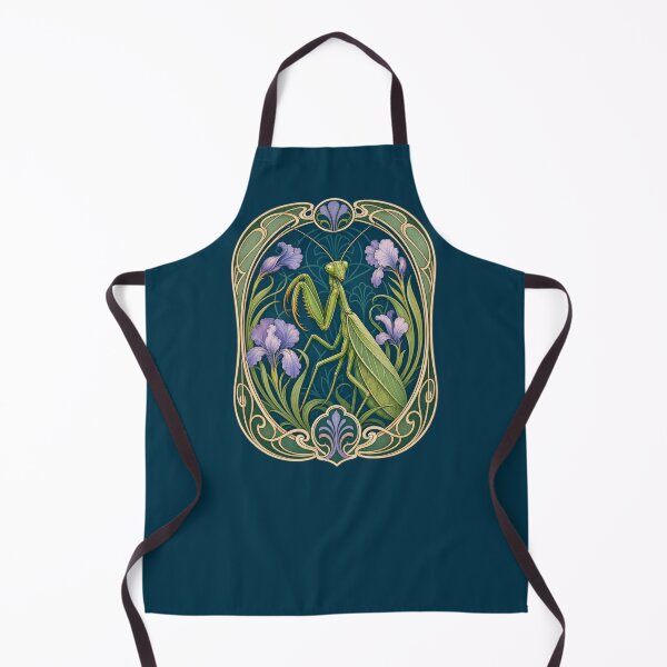 Item preview, Elegant Praying Mantis Iris Art Nouveau Insect designed and sold by AntiqueImages.
