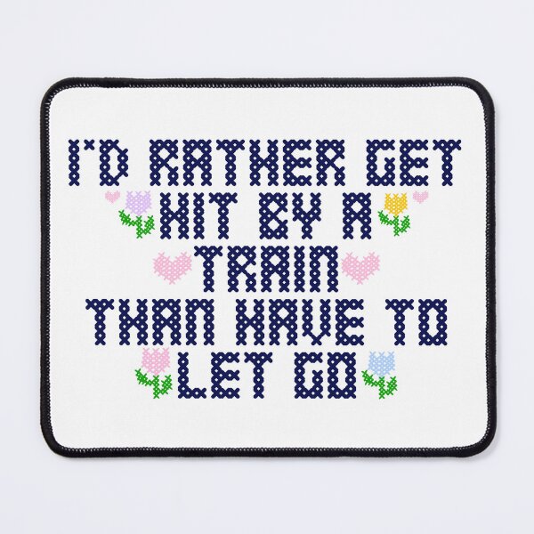 Item preview, I’d Rather Get Hit by a Train Cross Stitch - Gracie A designed and sold by DjBubbleDesigns.