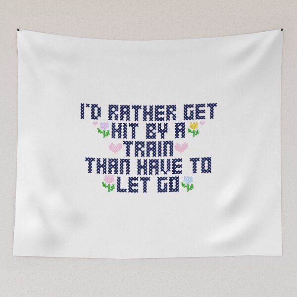 Item preview, I’d Rather Get Hit by a Train Cross Stitch - Gracie A designed and sold by DjBubbleDesigns.