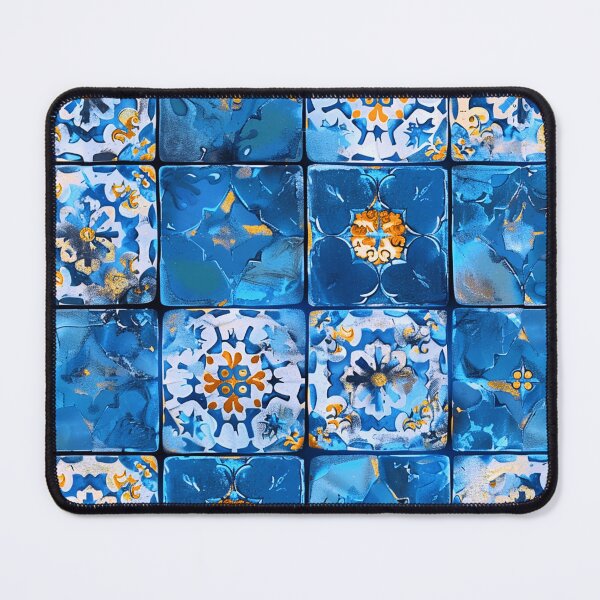 Item preview, Blue And White Vintage Distressed Tile Pattern Art designed and sold by DEC02.