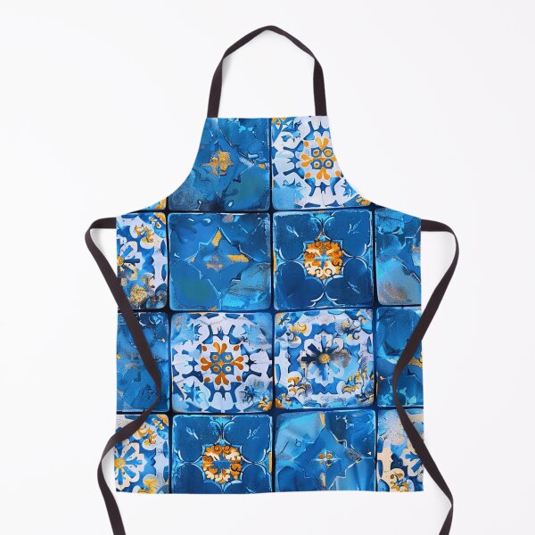 Item preview, Blue And White Vintage Distressed Tile Pattern Art designed and sold by DEC02.