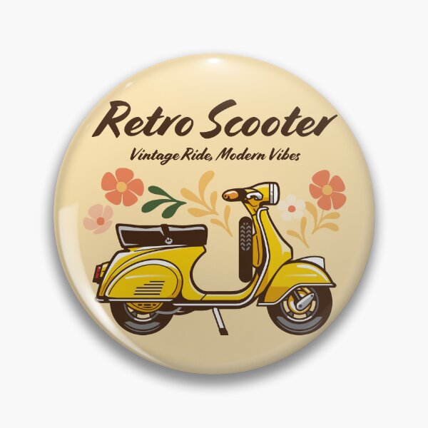 Item preview, Candy Color Retro Scooter - Vintage Motor Scooter Illustration_YELLOW_WH designed and sold by AckeeWolf.