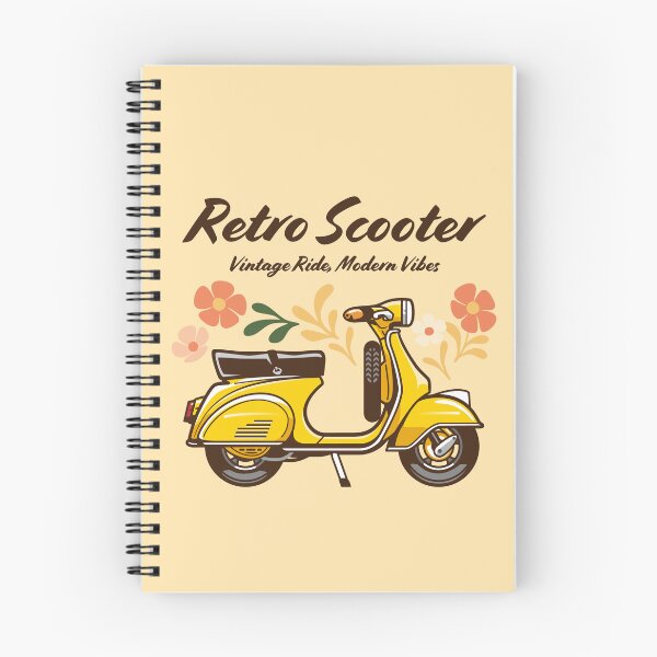 Item preview, Candy Color Retro Scooter - Vintage Motor Scooter Illustration_YELLOW_WH designed and sold by AckeeWolf.