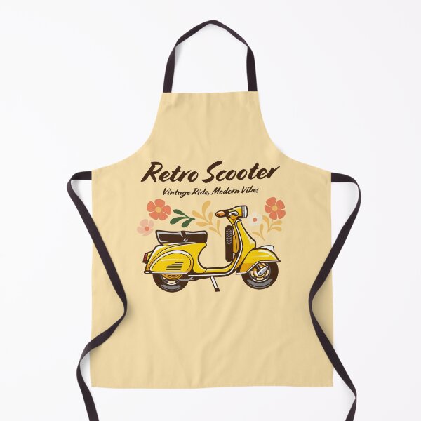 Item preview, Candy Color Retro Scooter - Vintage Motor Scooter Illustration_YELLOW_WH designed and sold by AckeeWolf.