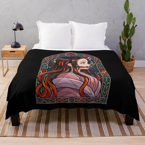 Item preview, Nezuko Kamado Demon Slayer Gothic Flame Stained Glass designed and sold by mildaclairmo.