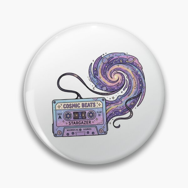 Item preview, Cosmic Beats Galaxy Cassette Tape Stargazer Retro Pastel Illustration designed and sold by ajamzbox.