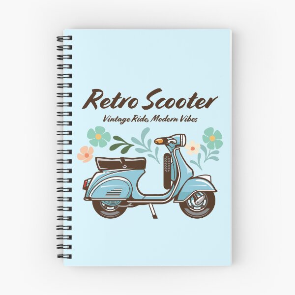 Item preview, Candy Color Retro Scooter - Vintage Motor Scooter Illustration_BLUE_WH designed and sold by AckeeWolf.