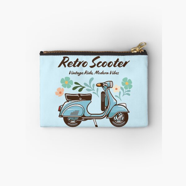 Item preview, Candy Color Retro Scooter - Vintage Motor Scooter Illustration_BLUE_WH designed and sold by AckeeWolf.