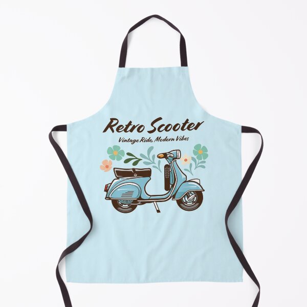Item preview, Candy Color Retro Scooter - Vintage Motor Scooter Illustration_BLUE_WH designed and sold by AckeeWolf.