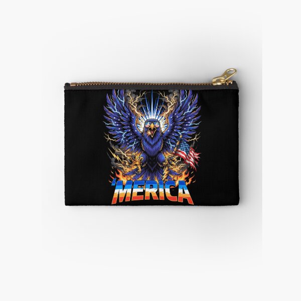 Item preview, 'Merica Thunder Eagle Lightning Storm Flag Design v1 designed and sold by DarylWelsh2024.