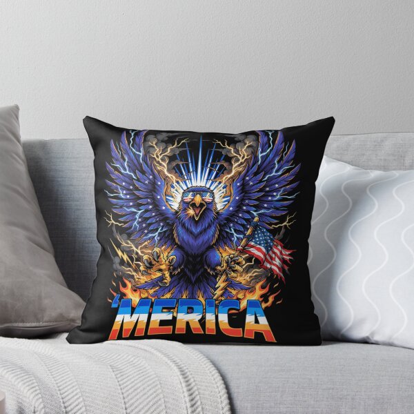 Item preview, 'Merica Thunder Eagle Lightning Storm Flag Design v1 designed and sold by DarylWelsh2024.