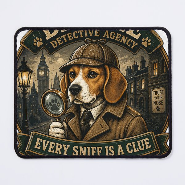 Item preview, Beagle Detective Agency Every Sniff Is a Clue Vintage Funny Dog Lover Retro T-Shirt designed and sold by TeeVibeHaus.