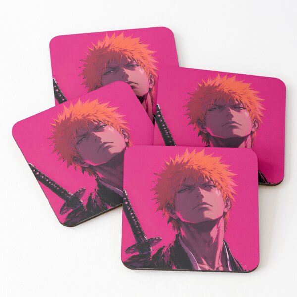 Item preview, Neon Orange-Haired Anime Swordsman | Dark Samurai Digital Art | Cyberpunk Warrior Print designed and sold by Dyan4.